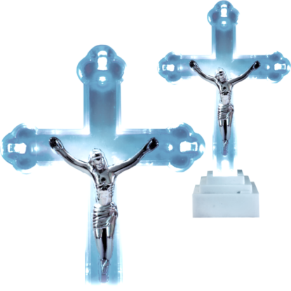 CORT.KRZYŻ LED 13CM NA BATERIE CW 8208