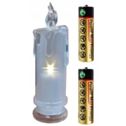 CORT ŚWIECA LED HOLO AKRYL Z BATER.18CM WARM 2433