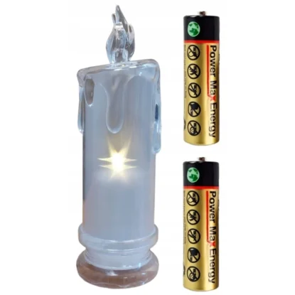 CORT ŚWIECA LED HOLO AKRYL Z BATER.18CM WARM 2433