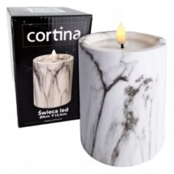 CORT ŚWIECA LED 12,5/9 MARMUR GREY 6814