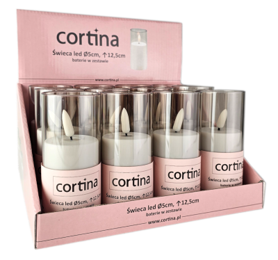 CORT ŚWIECA LED. W TUBIE12,5CM Z BAT.7811