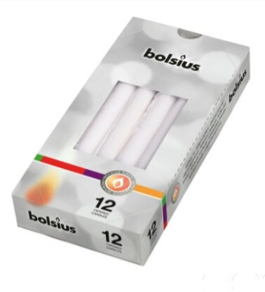 BOLSIUS ŚWIECA STOŁOWA 24,5CM/1 BIAŁA A'12 4196