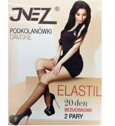 INEZ PODKOL. ZWYKŁE KART. 2PARY CZARNE 4022