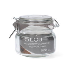 AGD SŁÓJ 0,5L HERMET.KWADR.Z ZAP.MECH. 8476