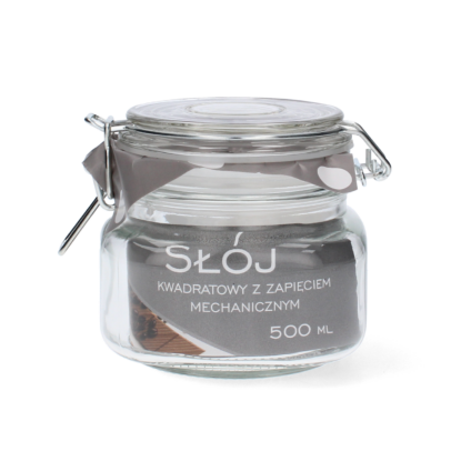 AGD SŁÓJ 0,5L HERMET.KWADR.Z ZAP.MECH. 8476