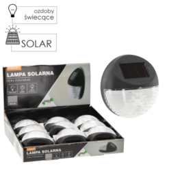 OGR.LAMPA SOLAR.CZARNA PLASTIK 11X11X4,5CM 0694