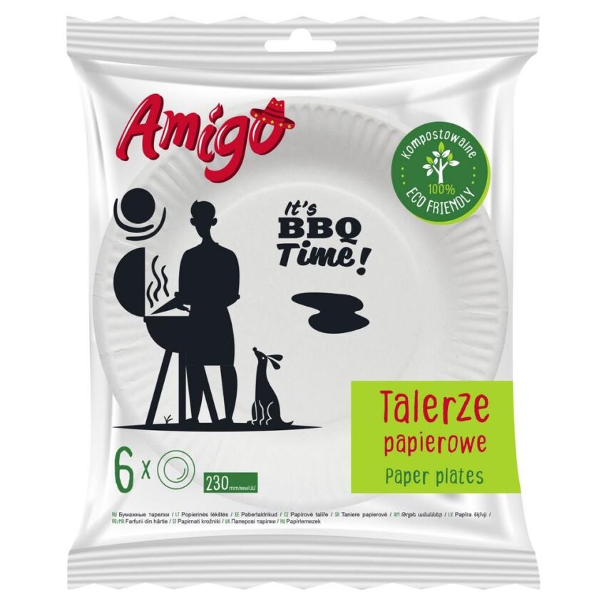 GO TALERZ PAP.23CM/6SZT 5781