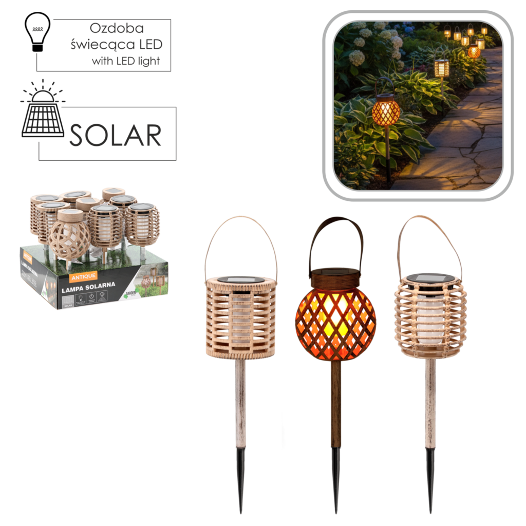 OGR LAMPA SOLARNA ANTIQUE 35,5CM /9 4399