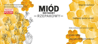 AGD ETYKIETY NA MIÓD RZEPAK 116X50MM KPL/100 8252