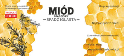 AGD ETYKIETY NA MIÓD SPADŹ IGLASTA KPL/100  8306