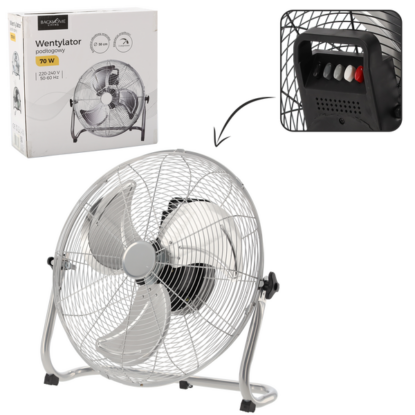 OGR WENTYLATOR PODŁOGOWY SREBRNY 70W 8960