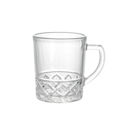 AGD KPL. 6 SZKLANEK ŻŁOBIONY Z UCHEM 240 ML *0416